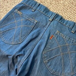 Vintage 1970’s Levi's Classic Blue Jeans with Unique Stitching Bell Bottoms